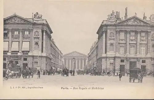 CPA Paris Rue Royale et Madeleine, non circulé