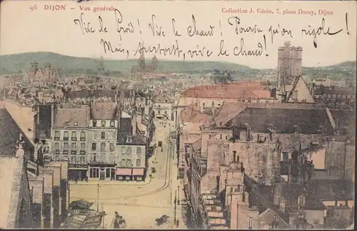 CPA Dijon Vue générale, circulé 1904