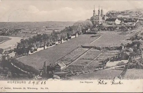 Würzburg Das Käpelle, gelaufen 1908