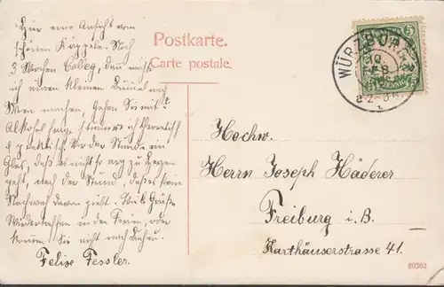 Würzburg Le Käpelle, couru en 1908