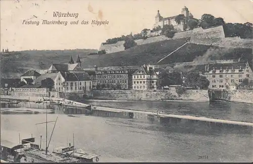 Würzburg Forteresse Marienberg et la Capel, couru 1909