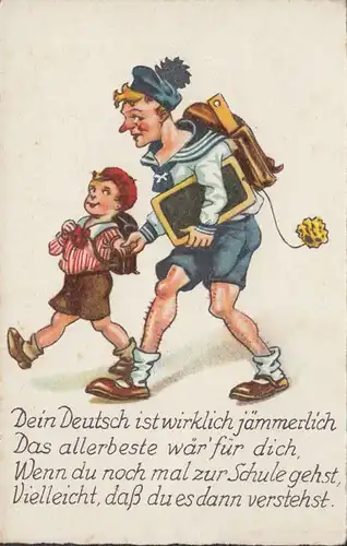 Ton allemand est vraiment pitoyable, et le meilleur serait pour toi de retourner à l'école, de ne pas courir.