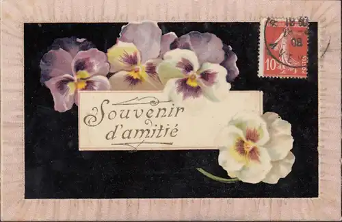 CPA Souvenir d'amiié Passepartout, circulé 1908