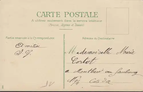 CPA Amitie , circulé  1906