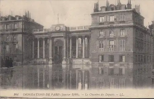 CPA Inondations de Paris La Chambre des Députés, non circulaire