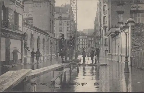 CPA Inondations de Paris Rue Emilia Castelar, non circulaire