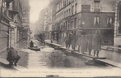 CPA Inondations de Paris Rue du Bac, non circulaire