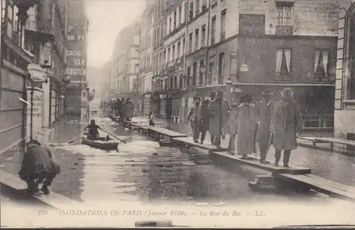 CPA Inondations de Paris Rue du Bac, non circulé