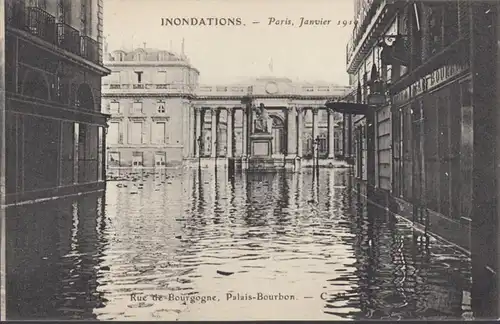 CPA Inondations de Paris Palais Bourbon, non circulaire