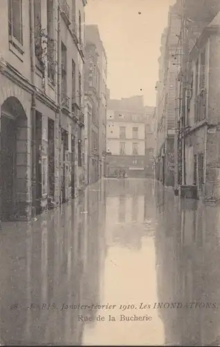 CPA Inondations de Paris Rue de la Bucherie, non circulaire