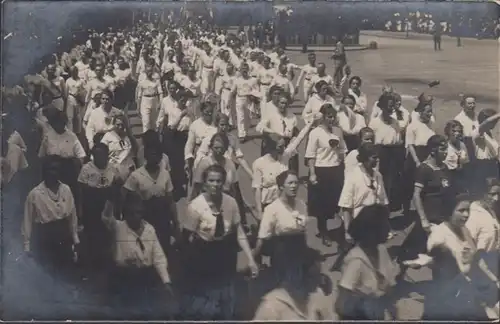 München 13 Turnfest 1923 Festumzug Straßenansicht Foto Ansichtskarte, ungelaufen