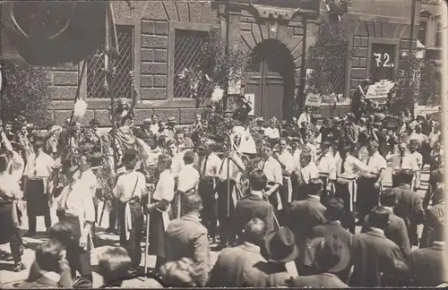 München 13 Turnfest 1923, Festumzug, Straßenansicht, Neuhauserstraße, ungelaufen