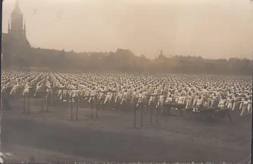 München 13 Turnfest 1923 Massenturnen, Foto Ansichtskarte, ungelaufen