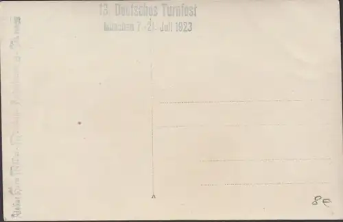 München 13 Turnfest 1923 Massenturnen, Foto Ansichtskarte, ungelaufen