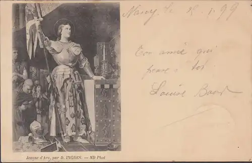 CPA Nancy Jeanne d'Arc, par D.Ingres, circulé 1899