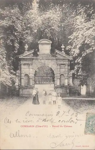 CPA Commarin Portail du Château, circulé 1905