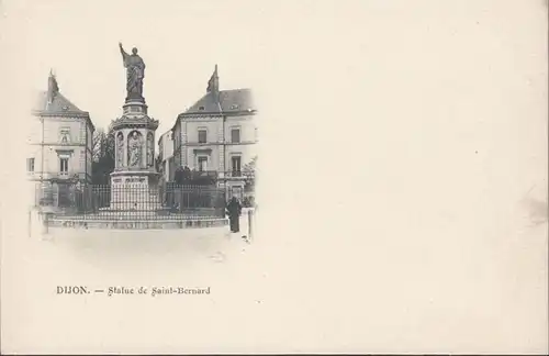 CPA Dijon Statue de Saint Bernard, non circulaire