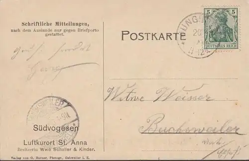 Luftkurort St. Anna, gelaufen 1906
