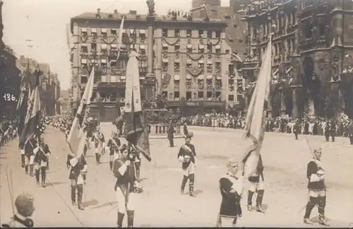 München Turnfest 1923 Festumzug Fahnenträger, ungelaufen