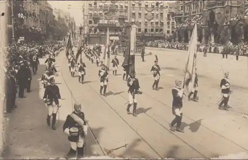 München Turnfest 1923 Festumzug Fahnenträger, ungelaufen