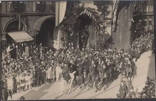 München Turnfest 1923 Festumzug Trompeter zu Pferd, ungelaufen