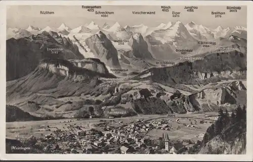 Meiringen Gesamtansicht, gelaufen 1930