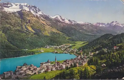 Village St Moritz et salle de bains, couru en 1921