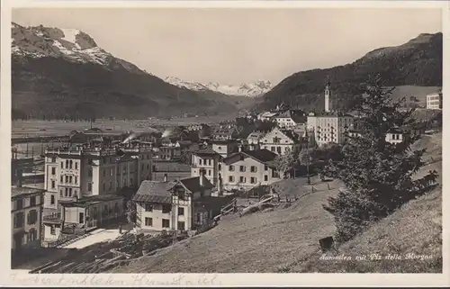 Samaden mit Piz della Margna, gelaufen 1936