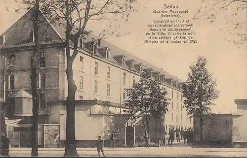 CPA Sedan Quartier Macdonald Infantry Military mail, circulé 1916