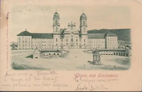 Gruss aus Einsiedeln, gelaufen 1901