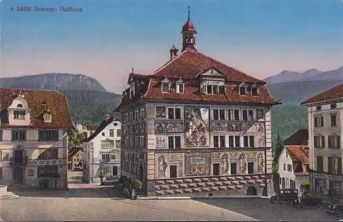 Schwyz Hôtel de ville et partie de rue, incurable