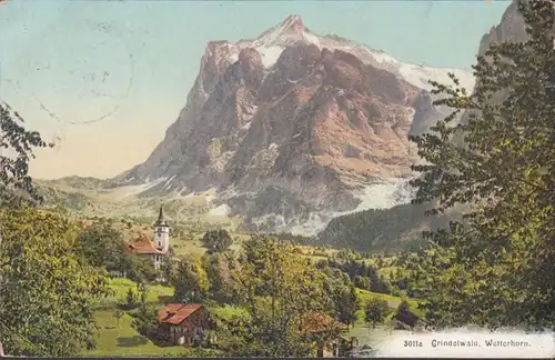 Grindelwald Wetterhorn, gelaufen 1908