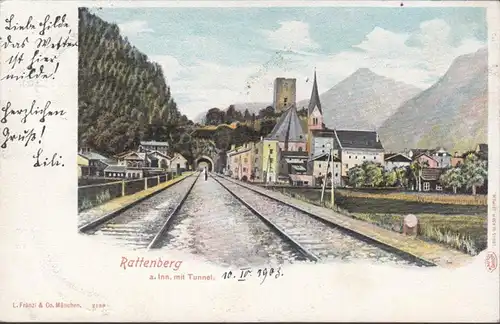 Rattenberg am Inn mit Tunnel, gelaufen 1903