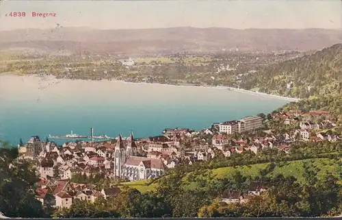 Bregenz Gesamtansicht, gelaufen 1912