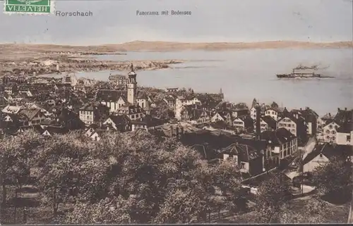 Rorschach Panorama avec lac de Constance, couru 1911