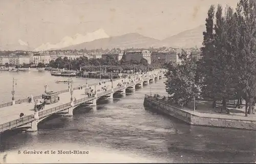 Genève et le Mont Blanc, couru en 1911