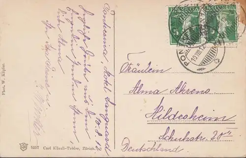 Samedan Muottas Murail und Ober Engadin, gelaufen 1912