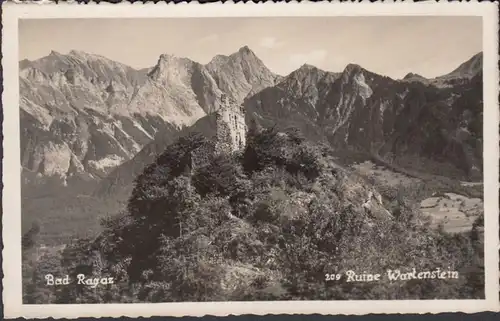Bad Ragaz Ruine Wartenstein, couru en 1932