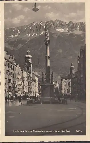 Innsbruck Maria Theresienstraße vers le nord, incurvée