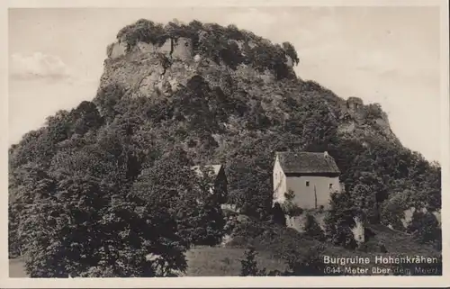 Burgruine Hohenkrähen, gelaufen 1932