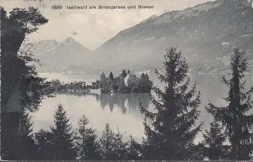 Iseltwald am Brienzersee und Niesen, gelaufen 1921