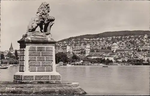 Zürich Der Löwe am Hafendamm, gelaufen 1948