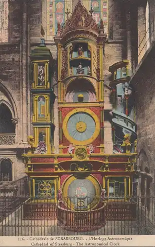 Strasbourg Cathédrale L'Horloge Astronmique, non circulaire