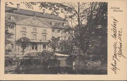 AK Schloss Wachau, gelaufen 1910