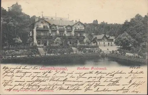 Moritzburg Lössnitzgrund Kurhaus Friedewald, couru en 1902