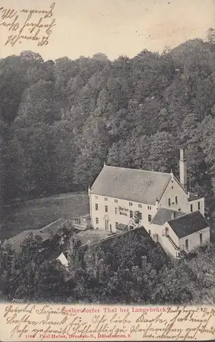 Seifersdorfer Tal bei Langenbrück Marienmühle, gel. 1907