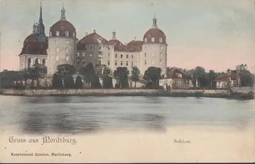 Gruss aus Moritzburg Schloss, gelaufen 1903