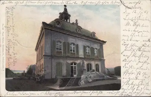 Moritzburg Fasanenschlösschen, gelaufen 1901