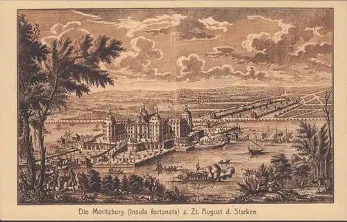 Le Moritzburg À l'époque d'août du Fort, incurvé