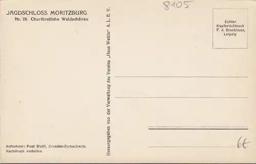 Moritzburg Kurfürstliche Waldschänke, ungelaufen